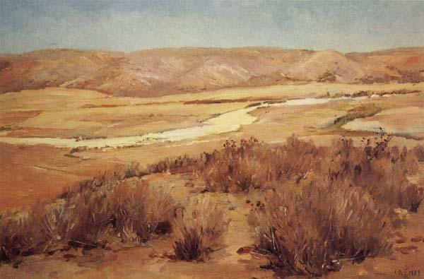 Charles Fries Looking Down Mission Valley,Summertime